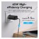Εικόνα της Φορτιστής Vention GaN USB-A & USB-C 65W Black FEDB0-EU