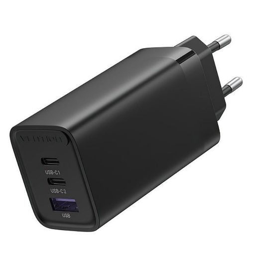 Εικόνα της Φορτιστής Vention GaN USB-A & USB-C 65W Black FEDB0-EU