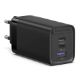 Εικόνα της Φορτιστής Vention GaN USB-A & USB-C 65W Black FEDB0-EU