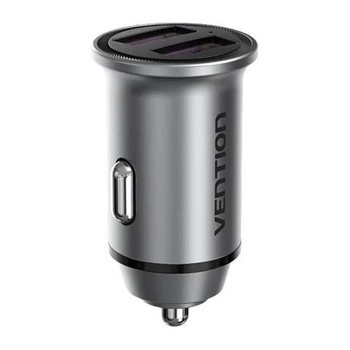 Εικόνα της Φορτιστής Αυτοκινήτου Vention USB-A 2-Port 30W Aluminium Gray FFEH0