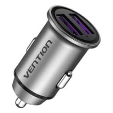 Εικόνα της Φορτιστής Αυτοκινήτου Vention USB-A 2-Port 30W Aluminium Gray FFEH0