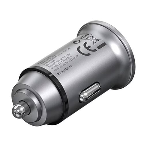 Εικόνα της Φορτιστής Αυτοκινήτου Vention USB-A & USB-C 20W Aluminium Gray FFBH0