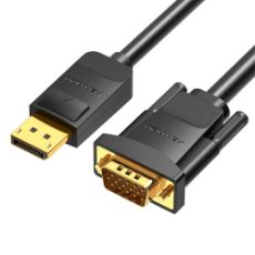 Εικόνα της Καλώδιο Vention DisplayPort to VGA 1.5m Black HBLBG
