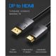 Εικόνα της Καλώδιο Vention DisplayPort to HDMI 1.5m Black HADBG