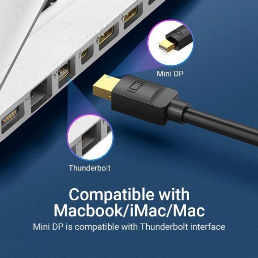 Εικόνα της Καλώδιο Vention Mini DisplayPort to DisplayPort 3m Black HAABI