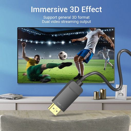 Εικόνα της Καλώδιο Vention Mini DisplayPort to HDMI 1.5m Black HABBG