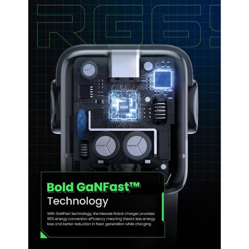 Εικόνα της Φορτιστής Ugreen CD361 Robot GaN 65W Grey 25685B