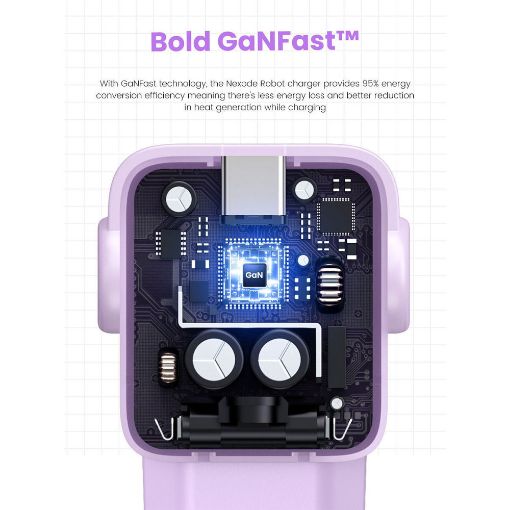 Εικόνα της Φορτιστής Ugreen CD361 Robot GaN 65W Purple 35291