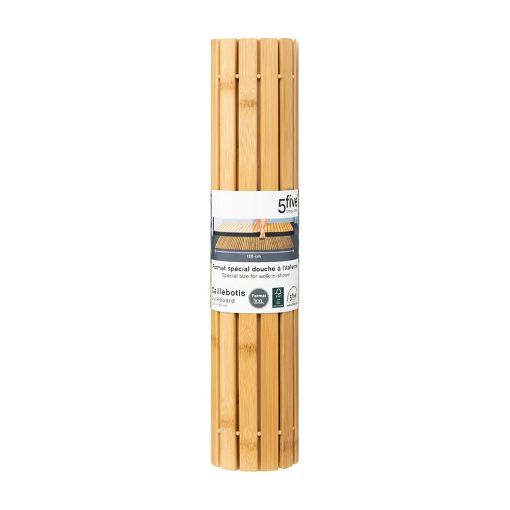 Εικόνα της Πατάκι Μπάνιου 5Five από Ξύλο Bamboo 120x50x0.6cm 174857