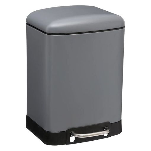 Εικόνα της Kάδος Απορριμμάτων 5Five Ariane 6L Grey 22.5x23.5x32.5cm138059H