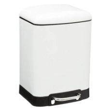 Εικόνα της Kάδος Απορριμμάτων 5Five Ariane 6L White 22.5x23.5x32.5cm 38059I