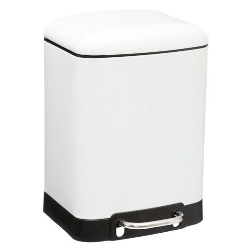 Εικόνα της Kάδος Απορριμμάτων 5Five Ariane 6L White 22.5x23.5x32.5cm 38059I