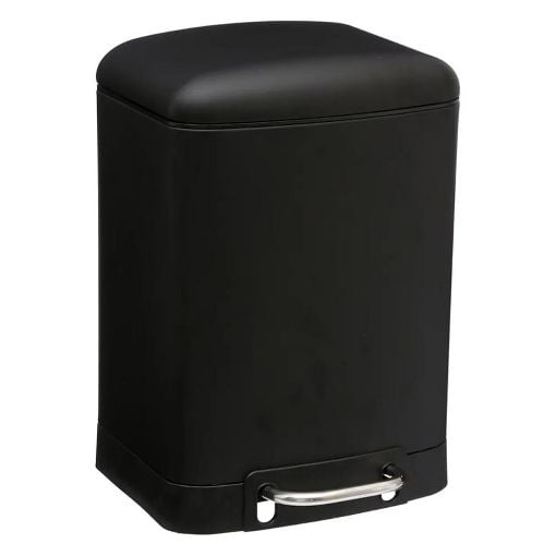 Εικόνα της Kάδος Απορριμμάτων 5Five Ariane 6L Black 22.5x23.5x32.5cm 138059J