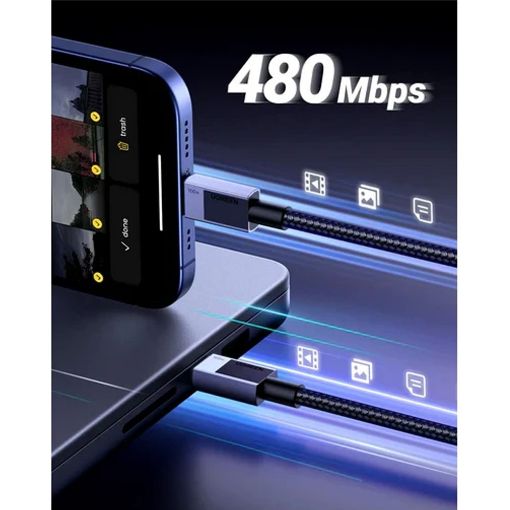 Εικόνα της Καλώδιο Ugreen L512 USB-C to USB-C 100W 2m Black 45064