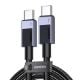 Εικόνα της Καλώδιο Ugreen L512 USB-C to USB-C 100W 1m Black 45063