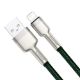 Εικόνα της Καλώδιο Baseus Cafule USB-A to Lightning 2.4A 1m Green/Silver CALJK-A06