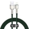 Εικόνα της Καλώδιο Baseus Cafule USB-A to Lightning 2.4A 1m Green/Silver CALJK-A06