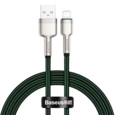 Εικόνα της Καλώδιο Baseus Cafule USB-A to Lightning 2.4A 1m Green/Silver CALJK-A06