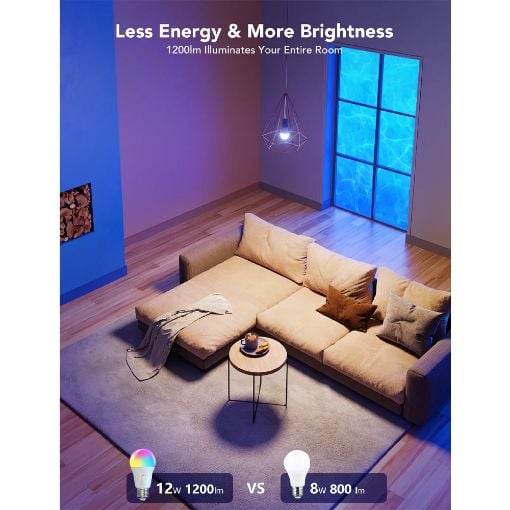 Εικόνα της Smart LED Light Bulb Govee RGBWW 1200lm 2700K-6500K 11.5W H6009