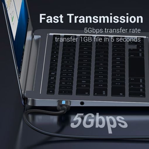Εικόνα της Καλώδιο Vention USB-A 3.0 M/M 1.5m Black CONBG