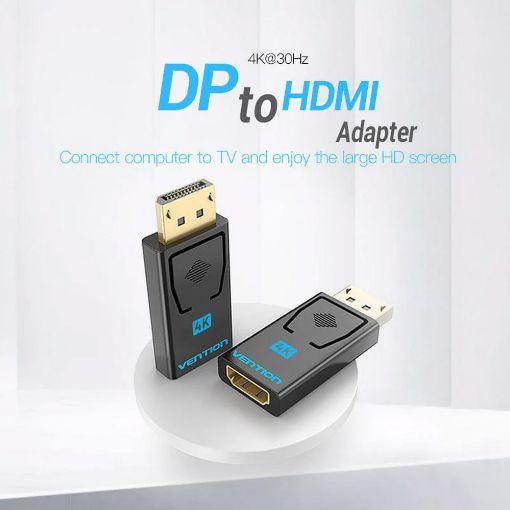 Εικόνα της Adapter Vention DisplayPort to HDMI M/F Black HBMB0