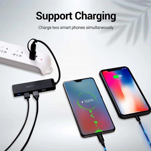 Εικόνα της USB Hub Vention 4-Port USB 3.0 0.15m Black CHTBB
