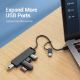 Εικόνα της USB Hub Vention 4-Port USB 3.0 0.15m Black CHTBB