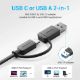 Εικόνα της USB Hub Vention 4-Port USB 3.0 0.15m Black CHTBB