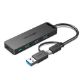 Εικόνα της USB Hub Vention 4-Port USB 3.0 0.15m Black CHTBB
