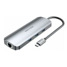 Εικόνα της Docking Station Vention USB-C 9-Port 0.15m Aluminum Gray TOLHB
