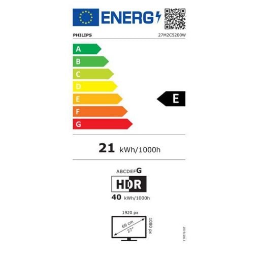 Εικόνα της Οθόνη Philips Evnia 5000 27M2C5200W/00 27" Curved Fast VA Full HD 280Hz HDR