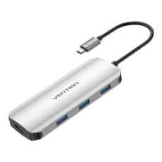 Εικόνα της Docking Station Vention USB-C 7-Port 0.15m Aluminum Gray TOJHB