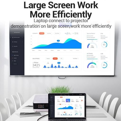 Εικόνα της Καλώδιο Vention DisplayPort to VGA 3m Black HBLBI