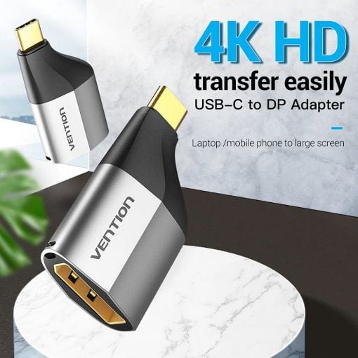 Εικόνα της Adapter Vention Type-C to DisplayPort Gray TCCH0