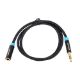 Εικόνα της Καλώδιο Επέκτασης Vention 3.5mm M/F 5m Cotton Braided Black VAB-B06-B500-M
