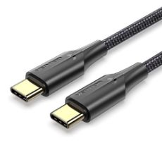 Εικόνα της Καλώδιο Vention USB Type-C to Type-C Braided LED 2m Black TAUBH