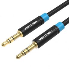 Εικόνα της Καλώδιο Vention High-End Series 3.5mm M/M 1.5m Cotton Braided Black P350AC150-B-M