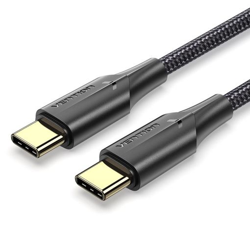 Εικόνα της Καλώδιο Vention USB Type-C to Type-C Braided LED 1.5m Black TAUBG