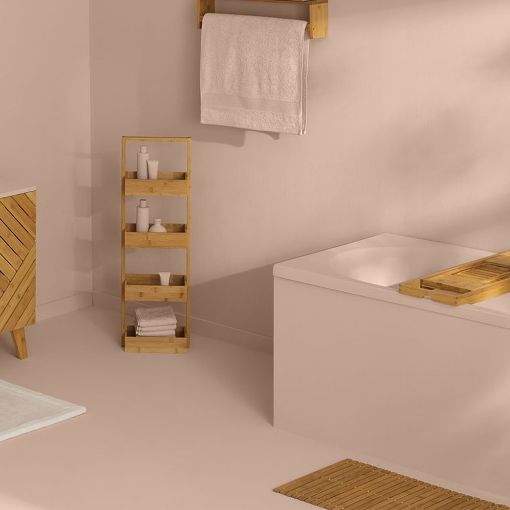Εικόνα της Πατάκι Μπάνιου 5Five από Ξύλο Bamboo 60x40x0.6cm 174507