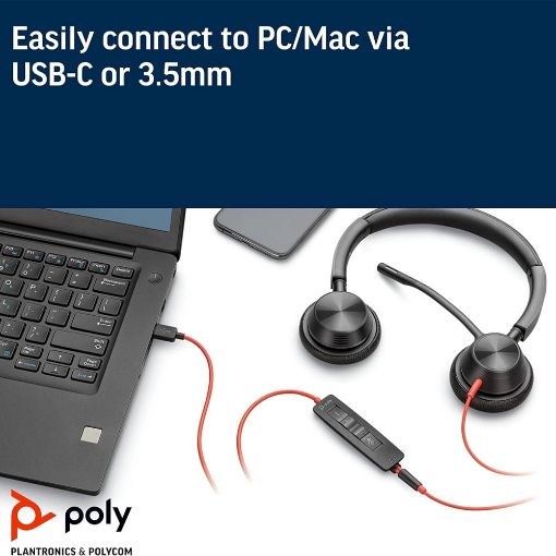 Εικόνα της Headset Poly Blackwire 3325 USB-C Black 76J22AA