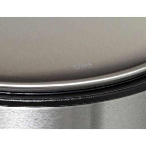 Εικόνα της Καλάθι Απορριμμάτων 5Five Delta 30L Stainless Steel 39x33x62cm 164753