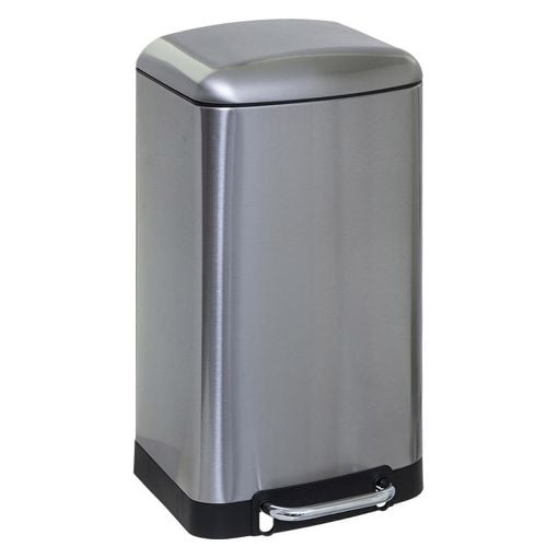Εικόνα της Καλάθι Απορριμμάτων 5Five Ariane 30L Stainless Steel 34x30.5x61cm 133683A