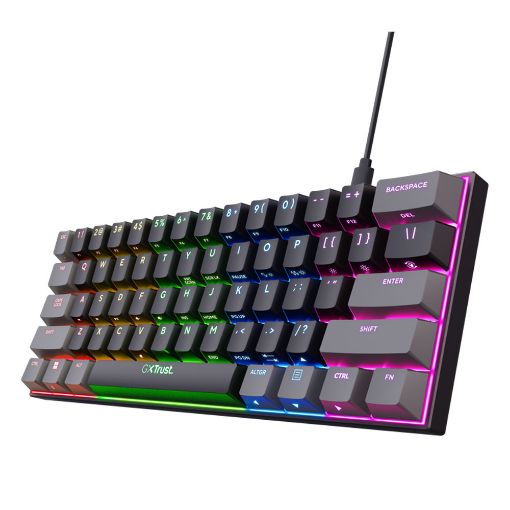 Εικόνα της Πληκτρολόγιο Trust GXT 867 Acira 60% Mini RGB (US) Black 24882