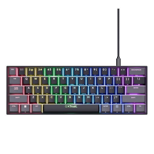 Εικόνα της Πληκτρολόγιο Trust GXT 867 Acira 60% Mini RGB (US) Black 24882