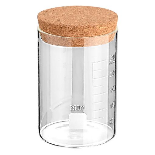 Εικόνα της Δοχείο Αποθήκευσης Γυάλινο 250ml Estia με Καπάκι Φελλού 01-25069