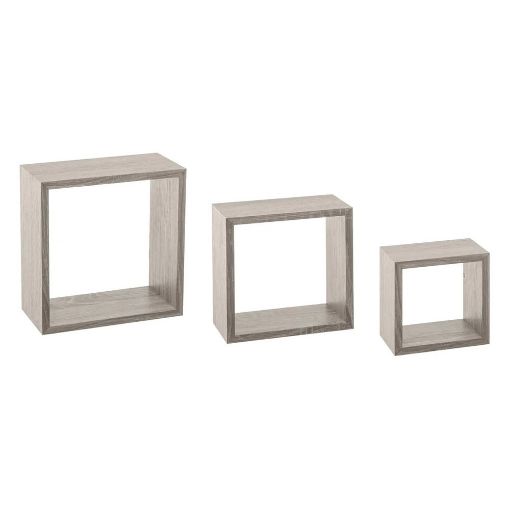 Εικόνα της Σετ Ράφια Τοίχου 5Five Grey 3τμχ 138956D