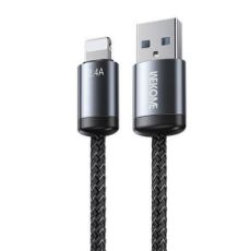 Εικόνα της Καλώδιο WK i6 USB-A to Lightning 2.4A Braided 1m Black WDC-32