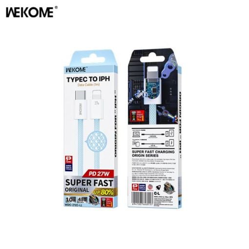 Εικόνα της Καλώδιο WK i6 USB-C to Lightning 27W 1m Blue WDC-21