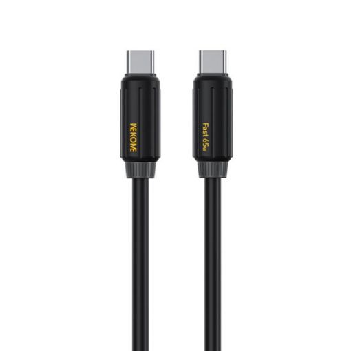 Εικόνα της Καλώδιο WK USB-C to USB-C 65W 1m Black WDC-28