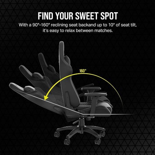 Εικόνα της Gaming Chair Corsair TC100 Relaxed Leatherette Black CF-9010050-WW
